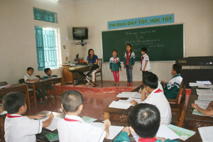Nhờ coi trọng khuyến học, khuyến tài đã góp phần giúp trường tiểu học thị trấn Mai Châu đạt trường chuẩn QG mức độ 2.